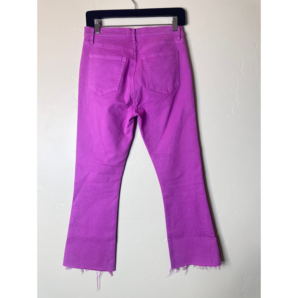 LOFT The Kick Crop Curvy Vent Hem High Rise Jeans in Sugar Plum PINK 25/0 - Picture 6 of 7